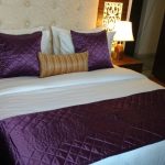 Purple Bed Runner With Cushion Cover