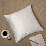 Plush Royal Dream - White Satin Silk Cushion Cover