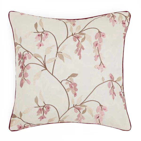 Pure Linen with Cotton Thread Embroidery - Cushion Cover